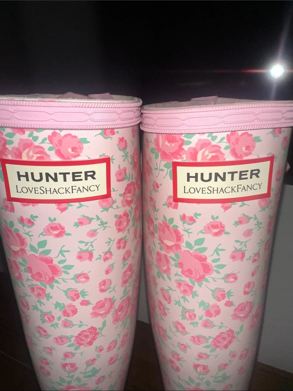Hunter x LoveShackFancy Original Tall Waterproof Signature Floral Rain Boots 7